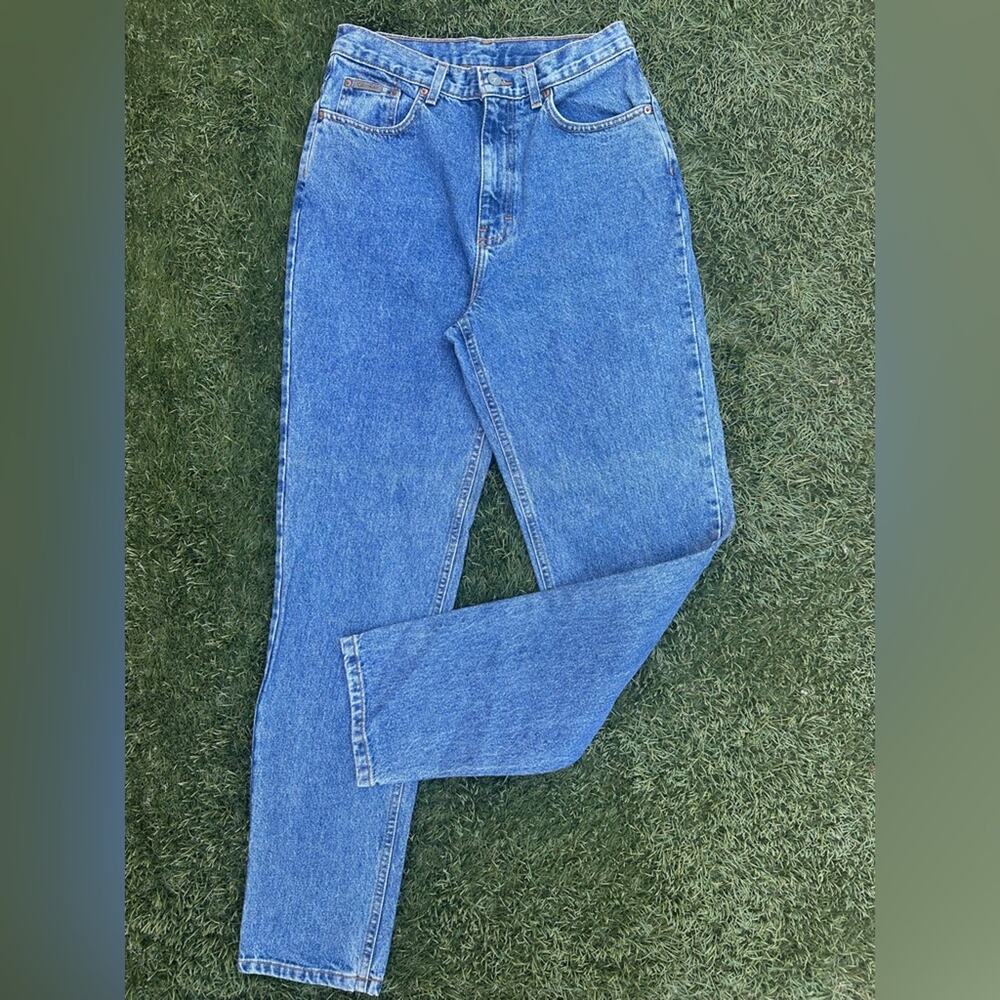 Vtg 90s Classic Calvin Klein 5 Pocket Jeans Taper Straight USA Made Mom Denim 10
